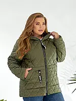 Демісезонна куртка стьобана весна-осінь зручна стильна куртка 48-50, 52-54, 56-58