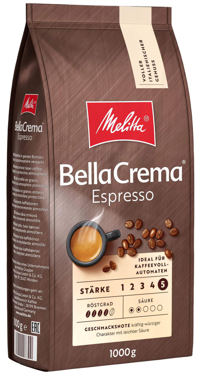 ОРИГІНАЛ! Кава в зернах MELITTA BellaCrema Espresso (Melitta bella crema espresso) 1кг Німеччина