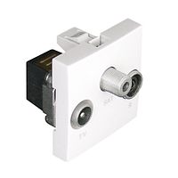 Розетка телевізійна кінцева EFAPEL QUADRO 2 MOD TV-R-SAT, білий глянцевий