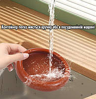 Контейнер для зберігання нарізаних овочів та фруктів червоного кольору круглої форми 12,5*2,5см 29344, фото 7