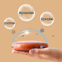 Контейнер для зберігання нарізаних овочів та фруктів червоного кольору круглої форми 12,5*2,5см 29344, фото 8