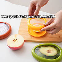 Контейнер для зберігання нарізаних овочів та фруктів червоного кольору круглої форми 12,5*2,5см 29344, фото 10