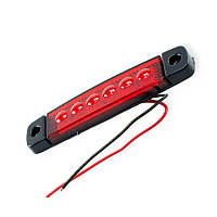 Габарит додатковий лінза 6 SMD червоний