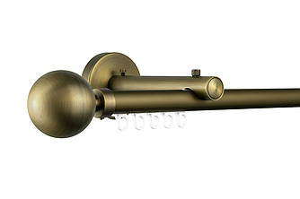 Zegar Карниз для штор однорядний Техно 20 Антик імпресійний, Куля