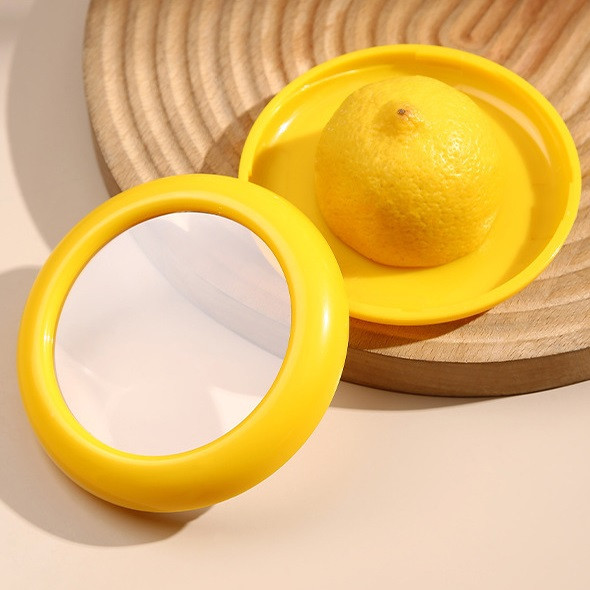 Компактний харчовий контейнер для зберігання нарізаних овочів та фруктів, круглий жовтий 10*2,5см 29344, фото 1