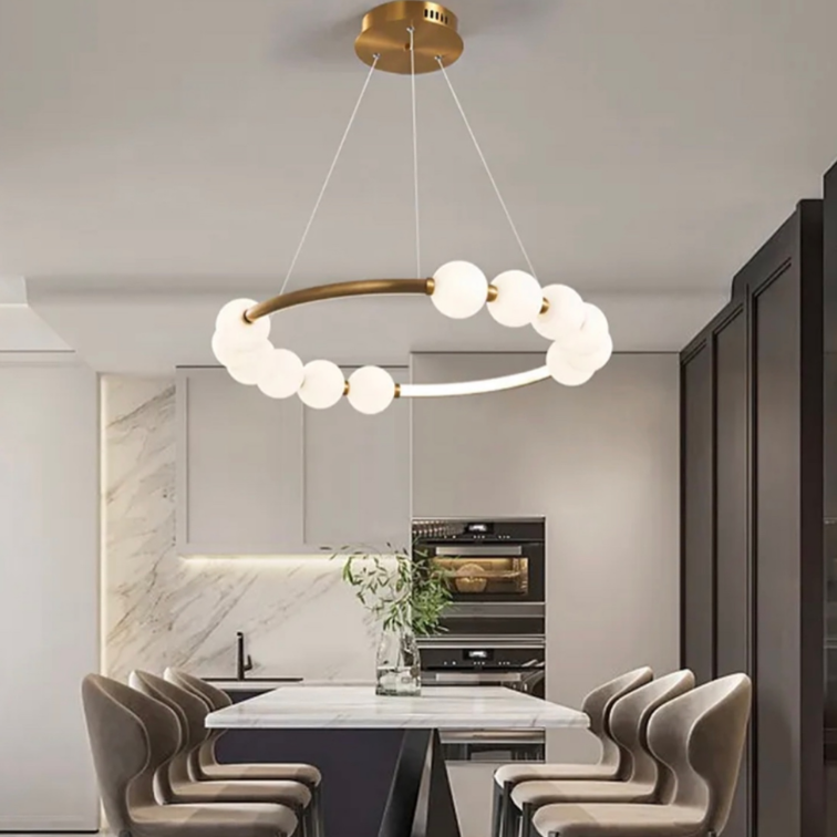 Люстра Nordic Pearl 60 см на 3 режими 902/600 AB, фото 1