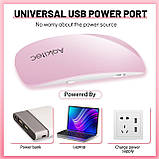 Aokitec UV Nail Light - Міні-ультрафіолетова світлодіодна лампа для нігтів, портативна сушарка для нігтів для УФ-гель-лаку, фото 3