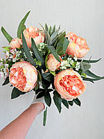 Букет - композиція з штучними півоніями ( 53 см ), фото 6