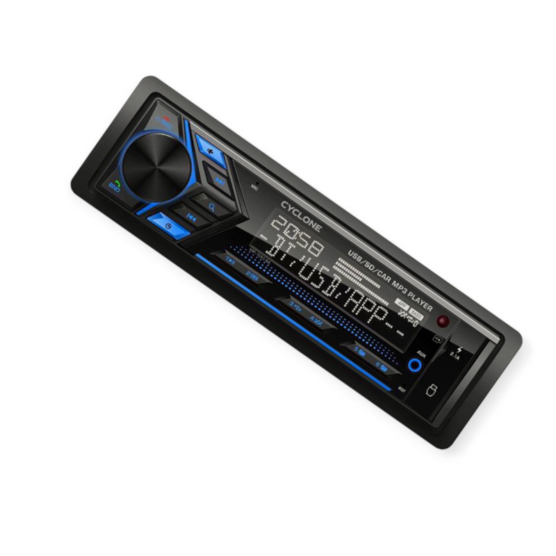 Магнітола Cyclone MP-1093 BA FM, USB, USB для зарядки 2.1A, microSD, AUX, MP3, WMA, BT, багатокол., EwayLink