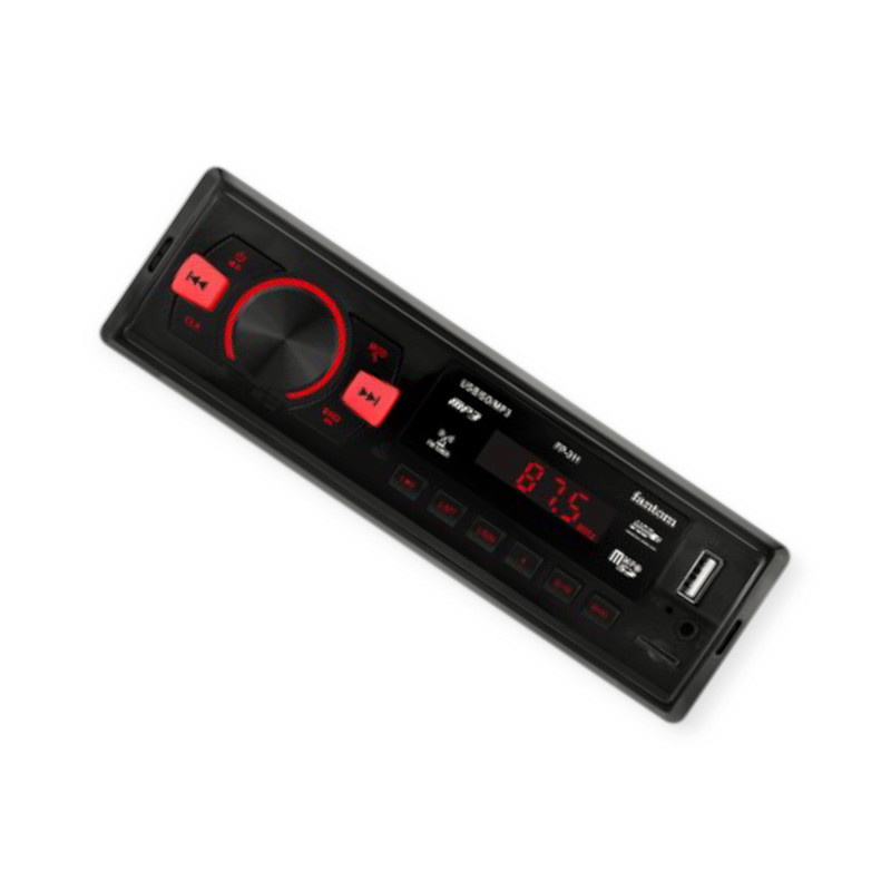 Магнітола Fantom FP-311 FM, USB, SD, AUX, MP3, WMA, червона підсвітка