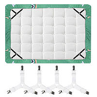 Фіксатор для простирадла білі 4шт. Затискачі тримачі регульовані для наматрацника