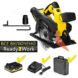 Акумуляторна циркулярна пила Trotec PCSS 10-20 V | Потужна, мобільна, бездротова, точний різ, кейс в комплекті
