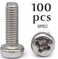 Гвинт А2 DIN 7985 М2 х 4 мм Набір 100 шт PН1 SPEC