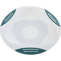 Популярний! Тарілка дитяча Akuku на присосці, білий-бірюзовий (A0524) - Краща якість тільки на Nukleon.com.ua