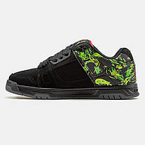 Чоловічі Кросівки DC Stag x Slayer Black Green Red / ДС Стаг Слейєр Чорні із Зеленим та Червоним, фото 4