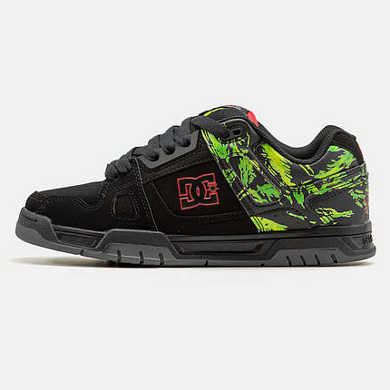 Чоловічі Кросівки DC Stag x Slayer Black Green Red / ДС Стаг Слейєр Чорні із Зеленим та Червоним, фото 1