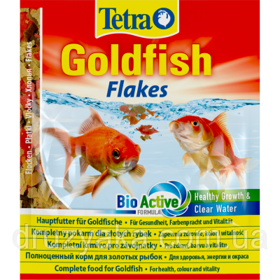 Сухий корм для акваріумних риб Tetra в пластівцях «Goldfish» 12 г (для золотих рибок)