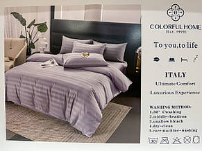 Постільна білизна в подарунковій коробці Colorful Home - Stripe Satin, фото 4