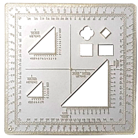 Линейка тактическая протрактор, Артиллерийский транспортир 12,5*12,5см KNZ