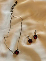 Помелато підвіска та сережки / Pomellato з червоним камінням