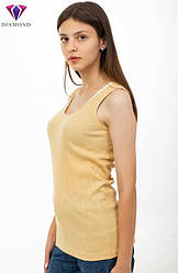 Майка жіноча в рубчик (бежева)