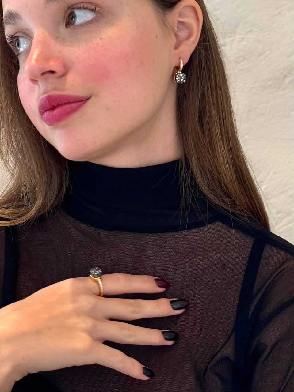 Комплект Помеллато сережки та кільце, фото 1