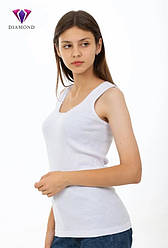 Майка жіноча в рубчик (біла)