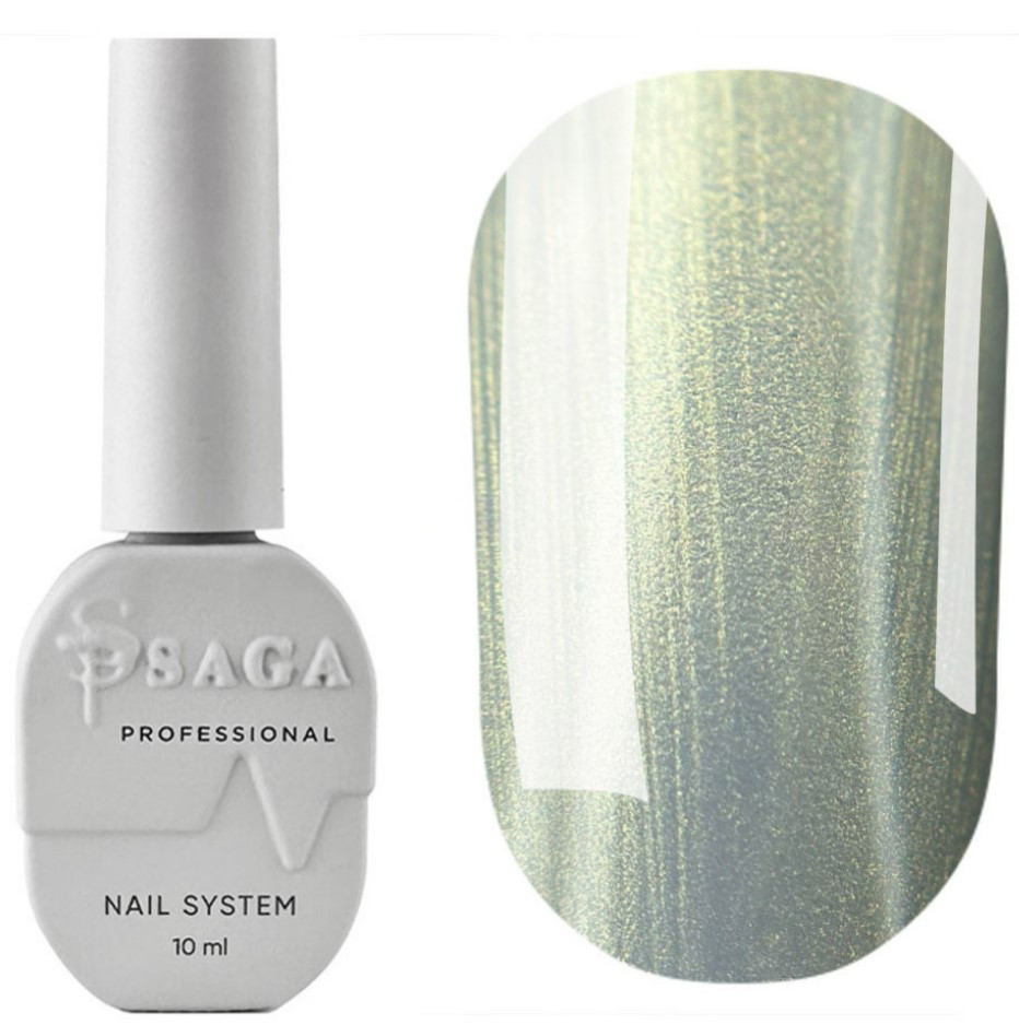 SAGA Professional Silk Cat №05 гель лак котяче око з золотим відливом 10 мл