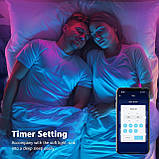 Світлодіодна стрічка 5 м, світлодіодні ліхтарі RGB з пультом дистанційного керування додатком, синхронізація кольору музики, фото 3