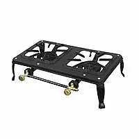 Газова плита GB-02 таганок на 2 конфорки 7 кВт, пальник чавунний портативний туристичний GB-02