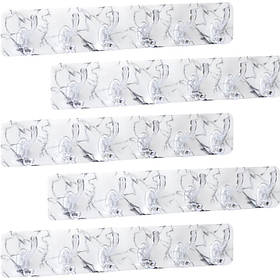 Гачки подвійні 6шт на самоклеючій кольоровій стрічці 35*6см 2023 В KNZ