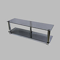 Тумба ТВ зі скла 1250х350х376 Commus Аскет MX Mini gray-chr