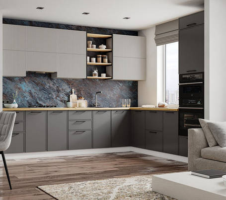 Кухонний гарнітур «Марта» - це гармонійне поєднання сучасного стилю та елементів неокласики