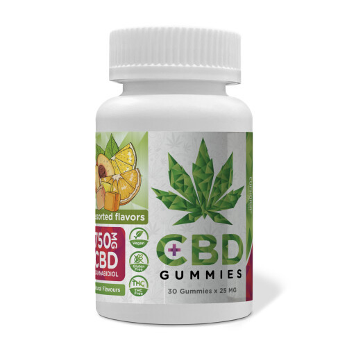 🇺🇦 🇨🇿CBD Gummies 750 mg Euphoria – Апельсинові жувальні цукерки з КБД