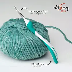Addi swing (Адді) гачок в'язальний No4,ергономічна ручка