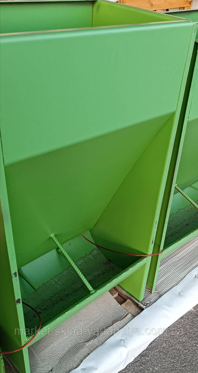 Бункерна годівниця для свиней на два кормомісця, фото 1