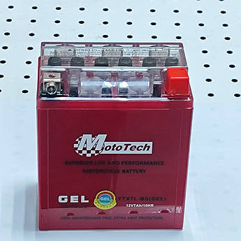 Мото акумулятор АКБ 7АМ високий YTX7L-BS MotoTech (GEL) 2025 рік