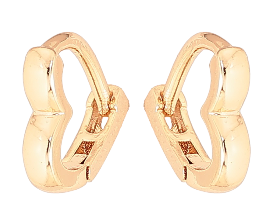 Сережки Xuping Позолота 18K колечка «Сердечка», фото 1