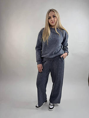 Жіночий весняний спортивний костюм сірий No 112 ( р. S-XL)