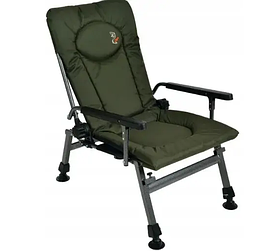 Карпове крісло для риболовлі Elektrostatyk F5R з підлокітниками та регулюванням висоти, до 120 кг, Польща