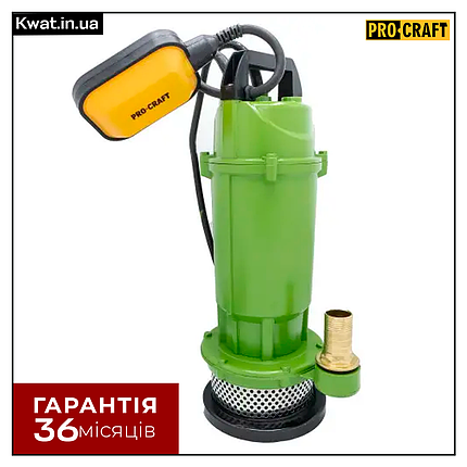 Дренажно-фекальний насос для чистої та брудної води 0,37 кВт Procraft PN22 Продуктивність 1.5 м³ год, фото 1