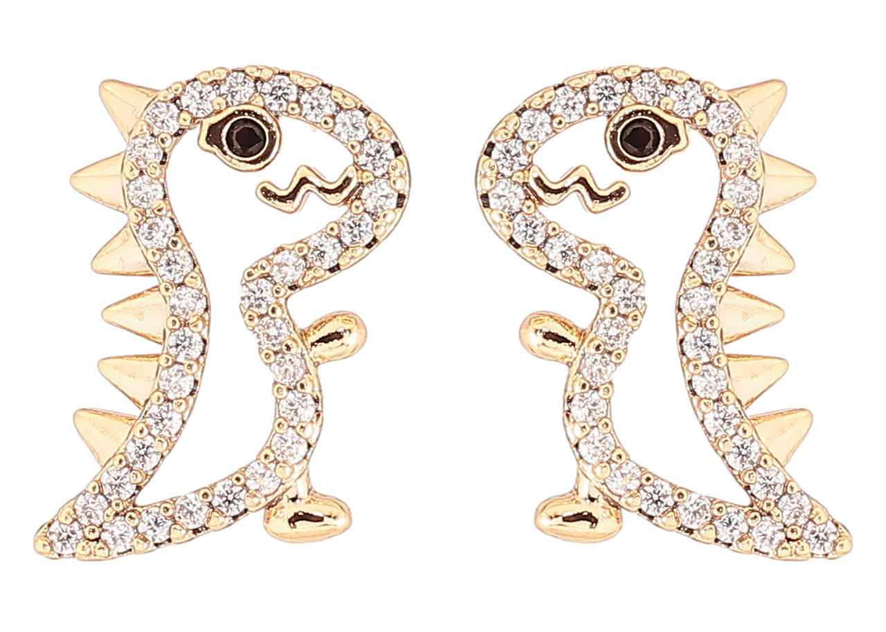 Сережки Xuping Позолота 18K пусети «Динозаври», фото 1