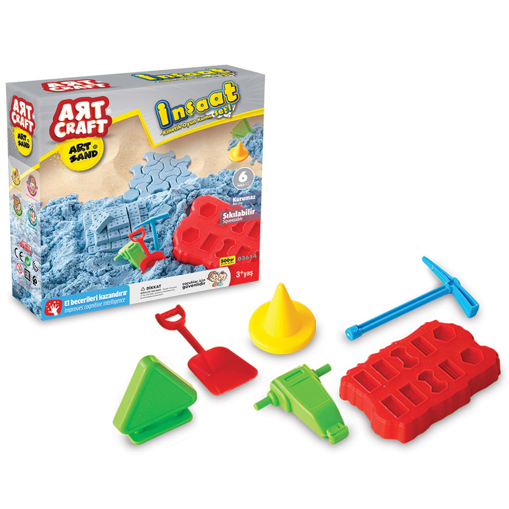 Кінетичний пісок "Будівництво" Art Craft (500 г) (223*220*60 мм) 3614, фото 1