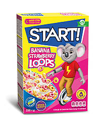 Кільця START з полуницею та бананом. Сухий сніданок 250г