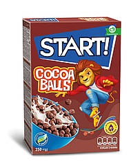 Кульки START з какао. Шоколадний сухий сніданок 250г