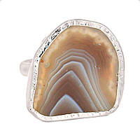 Агат Ботсвана срібна каблучка, 2528КА