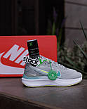 Жіночі кросівки Nike Zoom Winflo Grey White весна-осінь-літо в сітку сірі. Живе фото, фото 2
