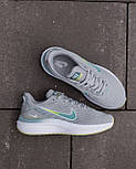 Жіночі кросівки Nike Zoom Winflo Grey White весна-осінь-літо в сітку сірі. Живе фото, фото 4