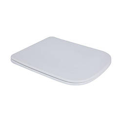 Сидіння для унітазу квадратне (Crow Ultra) із мікроліфтом Slim Duroplast,Quick relase 422x344x39мм Qtap Білий
