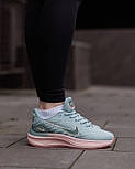 Жіночі кросівки Nike Zoom Winflo Blue Pink весна-осінь-літо в сітку блакитні. Живе фото, фото 5